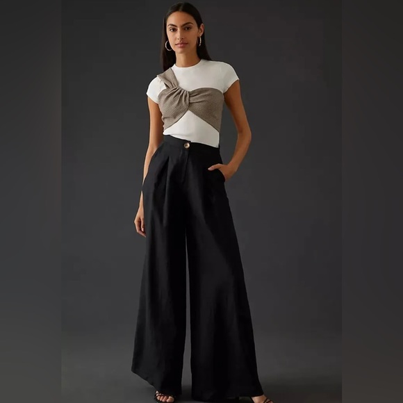 Anthropologie Tops - ANTHROPOLOGIE EVERLEIGH TWIST CROP TOP SIZE XL BROWN AND BLACK NWT
